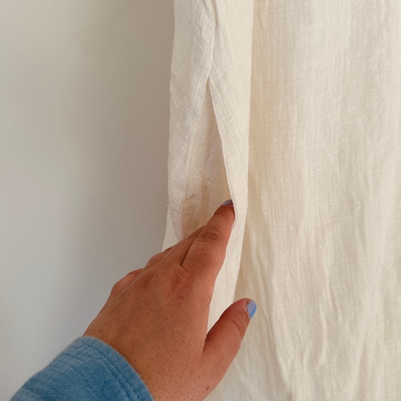 Sleeveless cotton mix maxi dress - fully lined - white - no tag - M - Picture 2 of 6